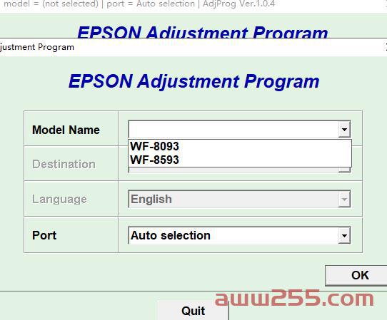 爱普生 WF-8093 WF-8593 V1.0.4维修调整软件EPSON PX 维修工具